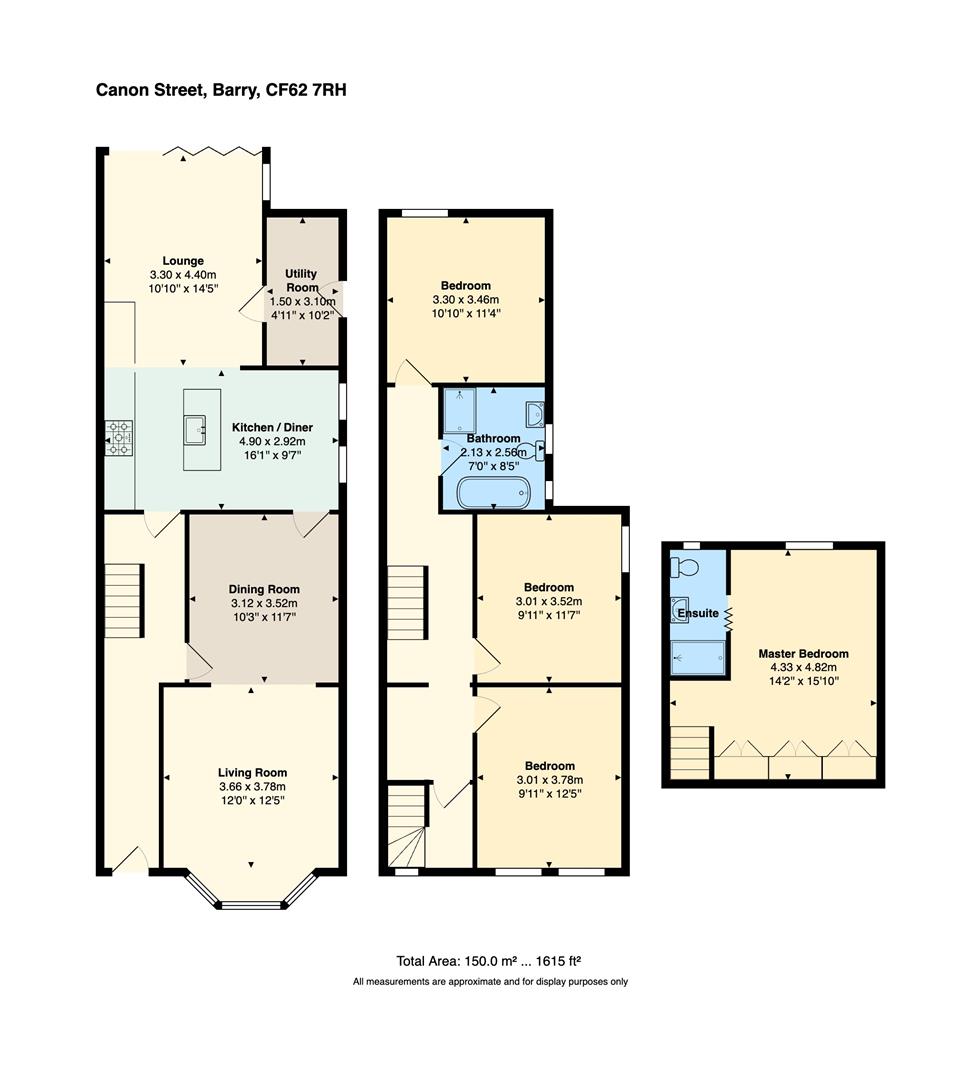 Floorplan for Canon Street, Barry